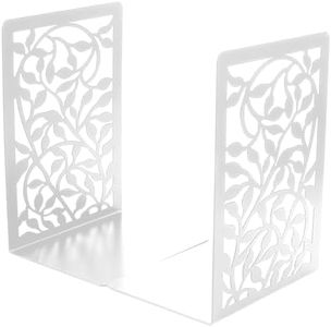 BRISKORE Sujetalibros, sujetalibros de metal para estantería Bookends Book Holder CD niños metal libro soporte estante Bookends Bookends Bookstopper L forma libros soporte para estantería