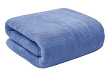 MAXOSHINE Microfiber Towels for Bath Large Size-Super Soft Coral Fleece Bathing Towel with Hook Quick Dry Super Absorbent-Bath Towel for Men and Women-70x140 cm (Dark Blue, Pack of 1)