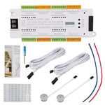 32 Channel Dimming Light Automatic Stairway Ladder Step System for Stairway Light, LED Motion Sensor Stair Light Controller Kit,DC12-24V Speed Brightness Adjustable Stair Light Controller Step System