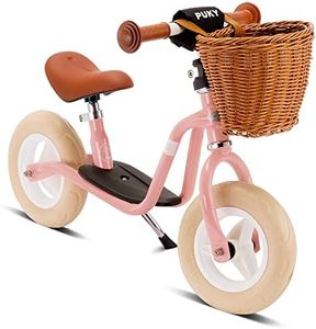 PUKY LR M CLASSIC Pink | Kids Balance Bike 2+ | Children's Toy From 2 Years | Retro-Style Ride-On & Toddler Toy | Scooter Bike with Handlebar Basket & Kickstand | Adjustable Saddle & Handlebars