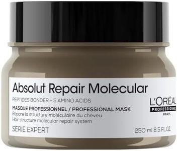 L’Oréal Professionnel Absolut Repair Molecular Hair Mask 250ml, For Extremely Damaged Hair, Rinse off hair treatment, Molecular Bond Repair, Instant smoothness & shine