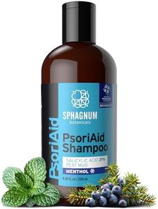 NEW 2025 Psoriasis Shampoo with Salicylic Acid – Natural Treatment for Dry, Itchy, Flaky, Red Scalp with Peat & Menthol. Promotes Hair Strength & Growth 8.45 fl oz