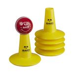 Ram Cricket Batting Tees 5-pack – Durable flexi plastic construction – Cricket Batting Equipment use for Developing Footwork & Stroke Play – Cricket Training aid suitable for Cricket Coaches & player