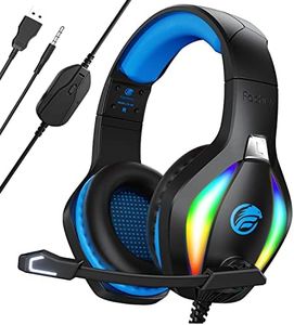 Fachixy FC100 Gaming Headset with Microphone for PS4/PS5/PC/Nintendo Switch, Xbox One Headset with RGB Light, Computer Gamer Headset with Mic