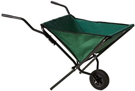 Bosmere W302 Folding Wheelbarrow, Collapsible Yard Cart for Garden with Never Flat Tire, Strong Powder Coated Frame, Lightweight and Portable