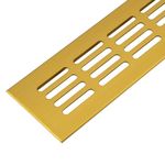 Ventilation Grille Door Grille Brass Exhaust Grille Aluminium | Ventilation Grille Square | 300 x 60 mm | Furniture Grille Aluminium for Heating – Wall, etc. | 1 Piece – Ventilation Plate with Screws