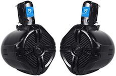 Rockville Pair RWB65B 6.5" Black 2 Way 500 Watt Marine Wakeboard Tower Speakers