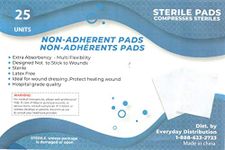 Gauze Pads Non Stick - STERILE - Gauze pads NON ADHERENT- 10 cm x 7.5 cm - 25 pads - Recommended by health professions - Ideal for Protecting Healing Wounds -Designed NOT TO STICK to wounds-HURT FREE - EXTRA Absorbency - Multi flexibility