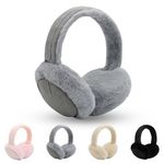 TSLBW Earmuffs Winter Ear Muffs Fluffy Earmuffs for Women Men Girls Plush Ear Cover Soft Velvet Ear Muff Winter Ear Warmers for Kids Ear Warmer Protection from Wind (Grey)