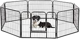 BestPet Heavy Duty Pet Playpen Dog 24" 32" 40" 8 Panels 16 Panels Exercise Pen Cat Fence, Puppy Exercise Dog Fence, Indoor Outdoor (8 Panels, 24 inch)