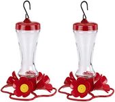 More Birds 2 Pack of Impatiens Hummingbird Feeders, 8 Ounces Each