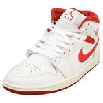 Nike Air Jordan 1 Mid Se Mens-Size 11, White Lobster Dune Red Sail 160, 11