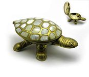 SkyWalker Metal Turtle with Secret Wish Compartment (Gold, 8.5x5 cm)