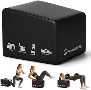 WARMOUNTS Hip Thrust Bench, Multi-Functional Hip Thrust Machine for Strength Training, Glute Bridge Box with Handle, Non-Slip Pad and Smooth Rim Design, for Home and Gym, 700LB Load Capacity (Medium)