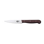 Victorinox Rosewood Carving Knife, Stainless Steel Vegetable & Fruit Cutting Straight Blade Knife for Professional and House Use, Wooden, 12 cm, Swiss Made