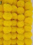 ESPLANADE Artificial Marigold Flower Garlands for Home D�cor - Pack of 5 Strings - Lemon Colour - 4 to 4.5 Feet Length