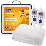 Silentnight Multi-Zone Electric Blanket Mattress Topper King – Heating Pad with 4 Individual Heating Zones, 9 Heat Settings, Built-in Timer and Easy Fit Straps – Machine Washable – King Size 200x160cm