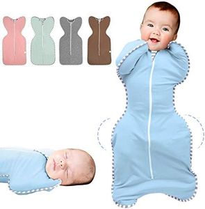 NARUTOO Baby Swaddle Sack, Multi-Color Newborn Boy or Girl Adjustable Sleep Sack Breathable Soft Premium Cotton Suit for Kids Aged 0-3 Months (Blue)