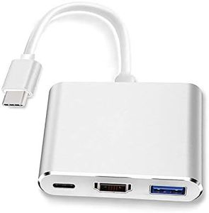 USB-C to HDMI Adapter (Supports 4K / 30Hz) - Type- C 3 in 1 Converter Cable for 2017/2018 MacBook Pro, MacBook, Mac Pro, iMac, Chromebook, & More USB 3.0 Type-C Devices