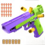 Toy Gun with Shell Ejection Magazine Soft Darts Bullet Blaster Slide Action for Safety Play, Birthday Gift, Boy's Toy