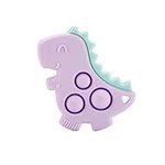 Itzy Ritzy Sensory Popper Toy - Itzy Pop Toy Features Raised Textures to Soothe Sore Gums; Relieves Stress and Improves Fine Motor Skills; Can Attach to a Bag or Pacifier Strap; Lilac Dinosaur