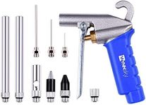 WYNNsky High Flow Air Blow Gun with 9 PCS Blower Tips, 6 inch Extensions, Needle and Rubber Tip, Xtreme Flow Nozzle, Adaptor, 120PSI Working Pressure, Air Compressor Accessories Kit, Cleaning Air Tool