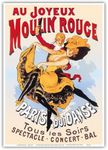 Au Joyeux Moulin Rouge (Happy at The Moulin Rouge) - Dance Cabaret - Paris, France - Vintage Theater Poster c.1890s - Master Art Print 10in x 14in