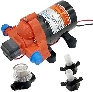 MAXZONE Water Diaphragm Pump 12 Volt DC 4.0 GPM 50PSI, On Demand Self-priming Water Pump for RV Caranvan Marine Camper Sprayer