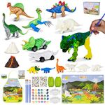 BONNYCO Dinosaur Toys for Boys Painting Kit 16 Figures Craft Kits for Kids with Glow in the Dark, Painting Sets for Children | Kids Toys 3 4 5 6 7 8 9 10 Years Gifts For Boys Birthday, Christmas