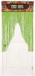 amscan Tiki Party Metallic Door Curtain, 4.5' x 3', 1ct, Kiwi Green (242057)