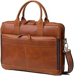 Leather briefcase 18 Inch Laptop Messenger Bags for Men and Women Best Office briefcase Satchel Bag