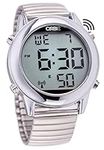 Large, Clear English Voice Digital Talking Watch for The Blind, Visually impaired or Elderly. (Silver)