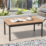 C-HopetreeSmall Rectangle Polywood Outdoor Side Coffee Table for Outside Patio