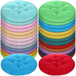 Tinideya 36 Pcs Round Floor Pillow Cushions 15.7 Inch Flexible Seating Pillows Chair Cushions Floor Pillow Reading Cushion for Kids Adults Classroom Home School Playing Supplies, 18 Colors