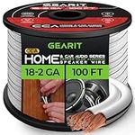 18AWG Speaker Wire, GearIT Pro Series 18 AWG Gauge Speaker Wire Cable (100 Feet / 30.48 Meters) Great Use for Home Theater Speakers and Car Speakers White