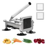 MYTASUY Commercial French Fry Cutter Stainless Steel.Potato Cutter for French Fries with 1/4 and 3/8Inch Blade, Commercial French Fry Cutter Manual Potatoes Cutting Machine with Suction Feet.