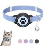 Airtag Cat Collar, Stretchy Kitten Collar with Apple Air Tag Holder, Lightweight and Comfortable, Ultra Elastic GPS Cat Collars for Cats Kittens and Puppies, 7.5-12.5 Inch