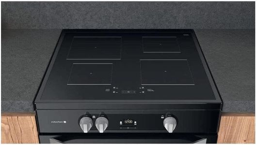 Hotpoint 60cm Double Oven Cooker – Black Freestanding Electric Range