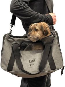 K9 Sport Sack Karry-On | Dog Carrier for Small and Medium Pets | Airline Approved Pet Carrier | Fully Ventilated | TSA and Veterinarian Approved (18" L x 10" W x 9" H, Grey)