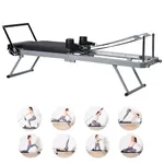 SogesPower Pilates Reformer Machine for Home Gym Workout, Foldable Pilates Equipment with High Strength Alloy Springs for Beginners, Up to 330lbs Weight Capacity