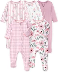 Yoofoss Baby Sleepers 5 pack 100% Organic Cotton, Girl Boys Newborn Pajamas