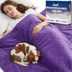 Super Soft Weighted Blanket for Kids with Removable Cover - 10 Lbs 48'' x 72'' Comfortable Children Heavy Blanket for Boys and Girls - Child Weighted Blanket for Sleeping