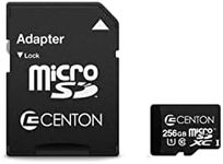 Centon MicroSD UHS-I / A1 / V10 / U1 / Class 10 Flash Memory Card 256GB x 1, (S1-MSDXU1-256G)