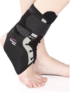 Tynor Laceup Ankle Brace - Adjustable Support with Rigid Splint side stabilizers for Injury Recovery and Sprained Ankle - for Men and Women (Medium)