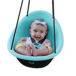 Swurfer Kiwi - Your Child's First Swing with Ergonomic Foam-Lined Shell Design, Blister Free Rope and 3-Point Safety Harness, Ages 9 Months and Up (Blue2)