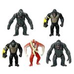 G x K The New Empire King of Monsters Hollow Earth World Premium Action Figures Soft Touch Vinyl Plastic PVC Collectible Movie Model Toys (The New Empire 5 Pieces Pack , Mini small size 5-8 cm.)