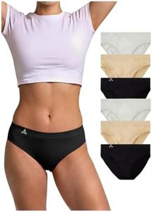 Balanced Tech Women's Seamless Bikini Panties 6-Pack - Black/Nude/Gray - X-Large