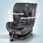 Baybee Convertible Car Seat for Baby 0 to 12 Years with 360° Rotatable, ISOFIX, 3 Position Recline, Headrest Adjustable | ECE R44/04 Safety Certified | Baby Car Seat for Toddlers Kids Boys Girls (Black)