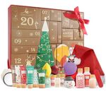 Advent Calendar 2024 Christmas Gifts, Bath Spa Gift Baskets for Women, 24pcs Surprise Gift Box with Hand Cream, Body Scrub, Bath Bomb, Xmas Decorations, Christmas Gift Idea for Women, Family