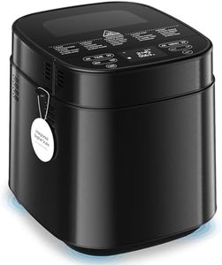 LCKSMAL 2.5LB Bread Maker with Built-in Electronic Scale, 25-in-1 Bread Machine, Beginner-Friendly with Adjustable Baking & Fermentation, Non-Stick Easy-Clean Pan, Quiet, 15H Delay, Recipes, Black